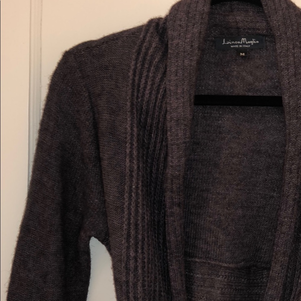 Linea Maglia Made in Italy Purple Wool Blend Wrap